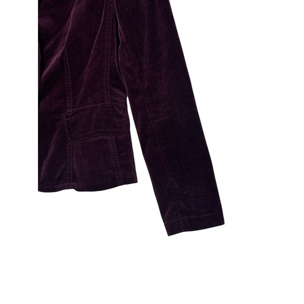 VINCE Velvet Blazer Jacket Womens Size 4 Purple Career Business Elegant Designer - Picture 8 of 9